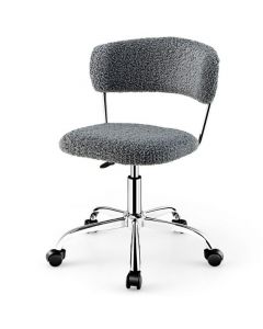 Faux Fur Office Chair with Mid-Back for Home Office