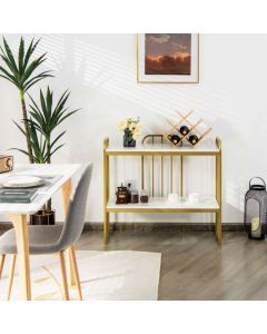 Faux Marble Sofa Side End Table or Living Room