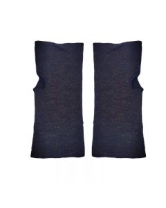 1 Pair Women Cotton Fingerless Arm Winter Gloves Hand Long Warmer Mittens - Navy