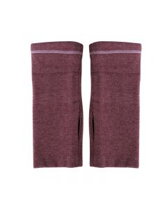 1 Pair Girl Cotton Fingerless Gloves Warm Arm Hand Long Warmer Mittens for Winter - Dark Red