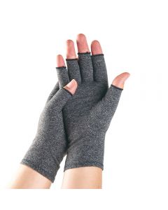1 Pair Fingerless Gloves Compression Gloves Arthritis Pain Relief - Grey XL