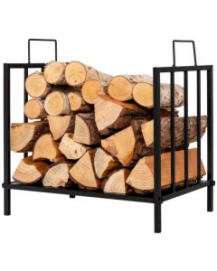 Firewood Log Rack with Convenient Handle and Raised Feet for Fireplace Stove