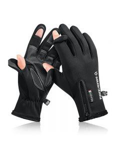 Winter Windproof Warm Gloves Fishing Gloves 2 Finger Mittens for Outdoor - 2XL