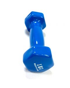 1 Piece Vinyl Fitness Dumbbell for Fitness Boxing Home Gym 1kg - Blue