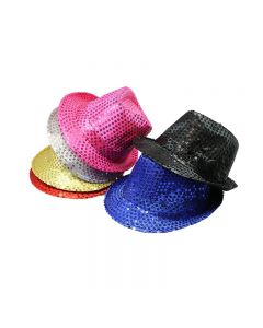Flashing Light Up Sequin Fancy Dress Hat for Halloween Christmas - Ransom Colours