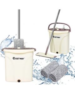 Flat Mop and Bucket Set for Home Floor Cleaning