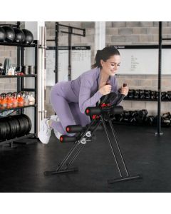 Foldable Core Abdominal Trainer with LCD Display and Adjustable Resistance