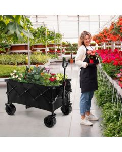 Foldable Wagon with Adjustable Handle and Universal Front Wheels