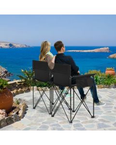 Costway Folding Camping Chair with Detachable Armrests