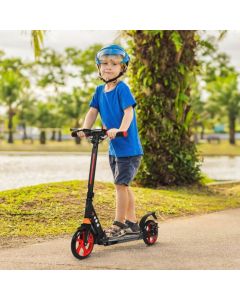 Folding Kick Scooter with Double Suspension and Carrying Strap