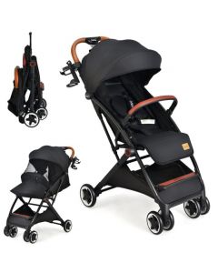 Folding Pushchair with Adjustable Backrest and Footrest