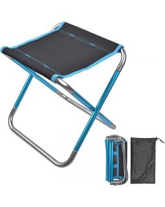 Outdoor Mini Portable Folding Camping Stool Fishing Chair - Blue