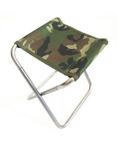 Outdoor Mini Portable Folding Camping Stool Fishing Chair - Green Camouflage