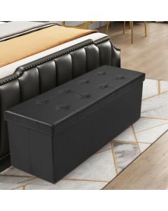 Folding Storage Ottoman Bench with Lid for Living Room