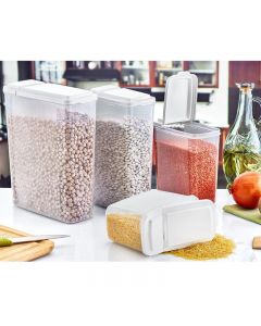 Leak Resistant Clear Plastic Food Storage Container 4 Litre - Random Colours