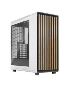 Fractal Design North Chalk White TG Clear Case w/ Clear Glass Window