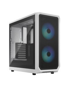 Fractal Design Focus 2 RGB White TG Gaming Case w/ Clear Glass Window