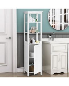 Freestanding Floor Cabinet with 3-Position Middle Panel and Anti-Toppling Mechanism
