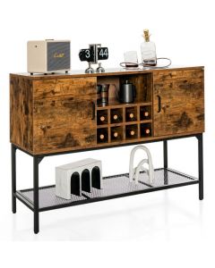 Freestanding Kitchen Cupboard with Wine Rack