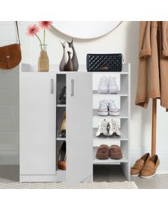 Freestanding Shoe Rack Storage Organizer with Adjustable Shelves