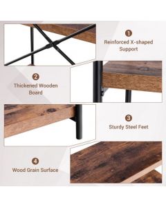 Freestanding Wooden 5-Tier Storage Bookshelf