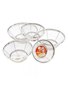 5 Piece Steel Mesh Deep Round Fruit And Vegetable Strainer Drainer Net Baskets