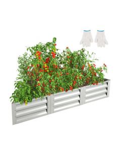 6 Pieces Triangular Galvanized Raised Garden Bed