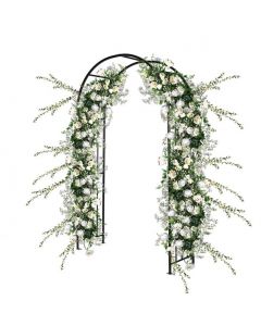 Garden Arch with Metal Frame for Rose Vines Climbing Plant