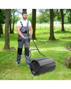 60L Garden Lawn Roller with U-Shaped Handle and Removable Drain Plug