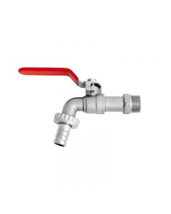 Garden Water Tap Lever Type Valve RED Handle + Garden Hose Plug