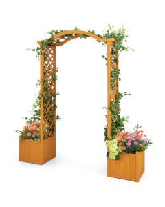 Garden Wooden Arbor with Planter