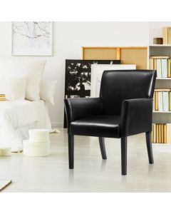 Guest Chair with Wood Frame Wide Backrest and Ergonomic Armrests