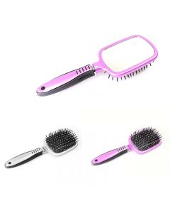 Plastic Hair Brush Detangling Brush Styling Rib Paddle Brush Salon Brush - Random Colour