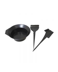 Hair Dye Set 3 Pcs Black Hair Colouring Tools Kit Brush fpr Hairdressing and Highlighting DIY