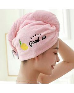 Rapid Drying Towel Wrap Dry Hair Cap Coral Fleece Absorbent Shower Cap Quick-drying - Pink