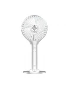 Portable Hand-held Folding Cooling Desk Fan Mini Cooler USB Charging - White