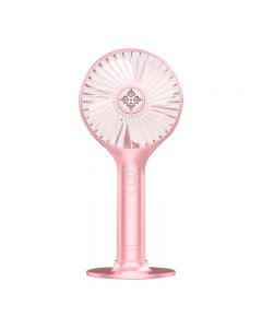 Portable Hand-held Folding Cooling Desk Fan Mini Cooler USB Charging - Pink