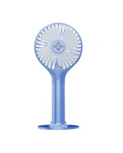 Portable Hand-held Folding Cooling Desk Fan Mini Cooler USB Charging - Blue