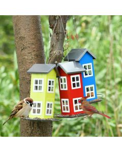 Hanging Bird Feeder with Platform and Hanging Cord for Backyard
