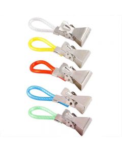 5pcs Household Metal Colourful Towel Hanging Clips Hangers Clothes Pegs