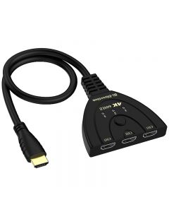 4K 3 Port HDMI Switch Splitter 3-To-1 Bi-Directional Cable