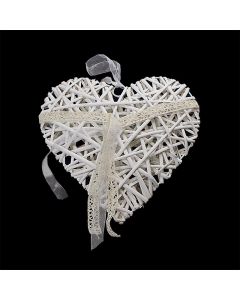 Heart Shaped Straw Hanging Garland for Home Decor Funeral Decor 20cm