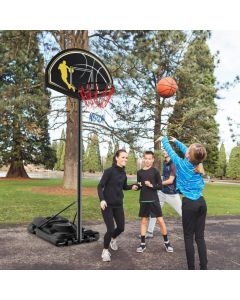 Height Adjustable Basketball Hoop System with Wheels and Fillable Base