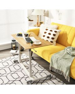 Height Adjustable Laptop Table with Wheels for Home and Office