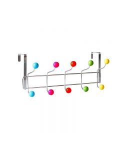 Metal Door Hook Rack Storage Hook Over The Door Hooks Assorted Colour Hanger 40cm Long