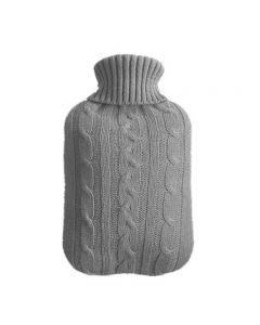 2 Litre Hot Water Bottle with Knitted Cover - Random Colour
