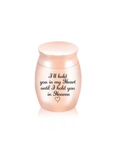 Small Silver Urn Cremation Human Ashes Holder Memorial Keepsake Ash Heart Heaven - Rose Gold