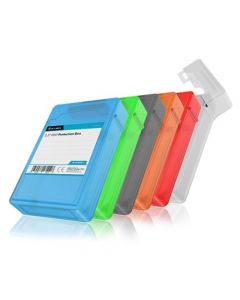 Icy Box IB-AC602B-6 3.5" Hard Drive Anti-Shock Protective Boxes - Pack of 6 Various Colours