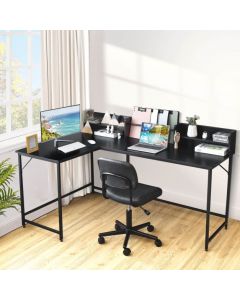Industrial L-Shaped Corner Computer Desk
