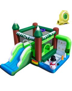 Winter Themed Inflatable Bounce House with 680W Blower